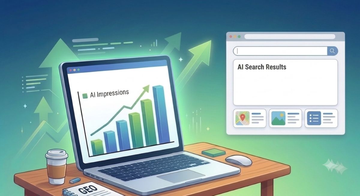 Laptop displaying rising AI impressions by Blast Marketing Agency in New York